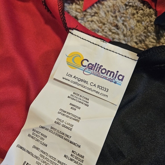 Evil Jester Costume, Child Size Large - Picture 7 of 9